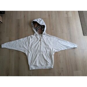 Burberry Brit Women's Hoodie Nova Check Hooded Sweatshirt Size Medium